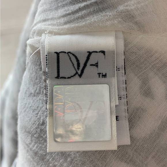 Diane Von Furstenberg Fay Crinkle Cotton Silk Sleeveless Floral Dress - Picture 7 of 14